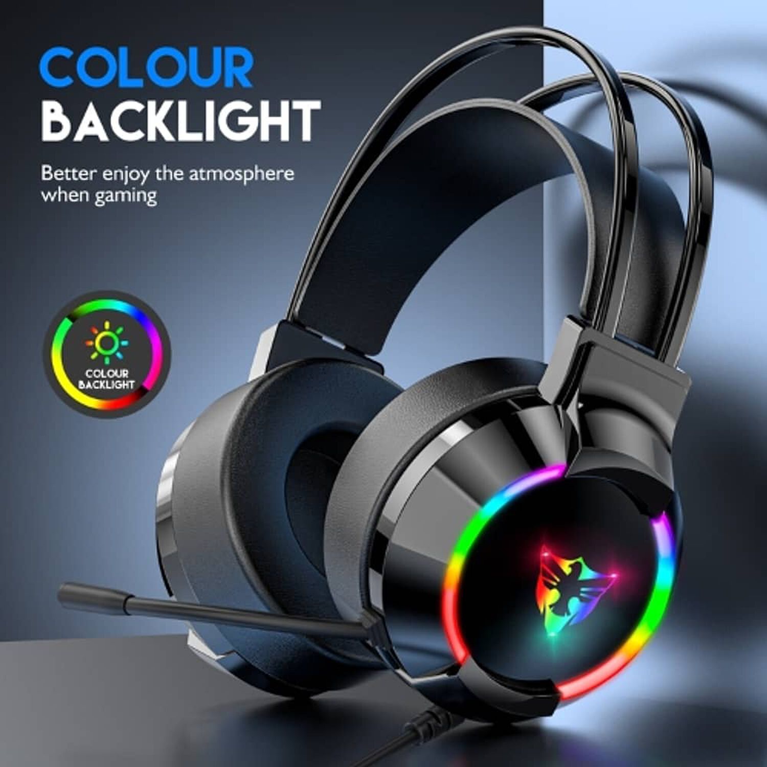 Audifonos Con Microfono Gamer Auriculares Diadema Usb Rgb image number 2.0