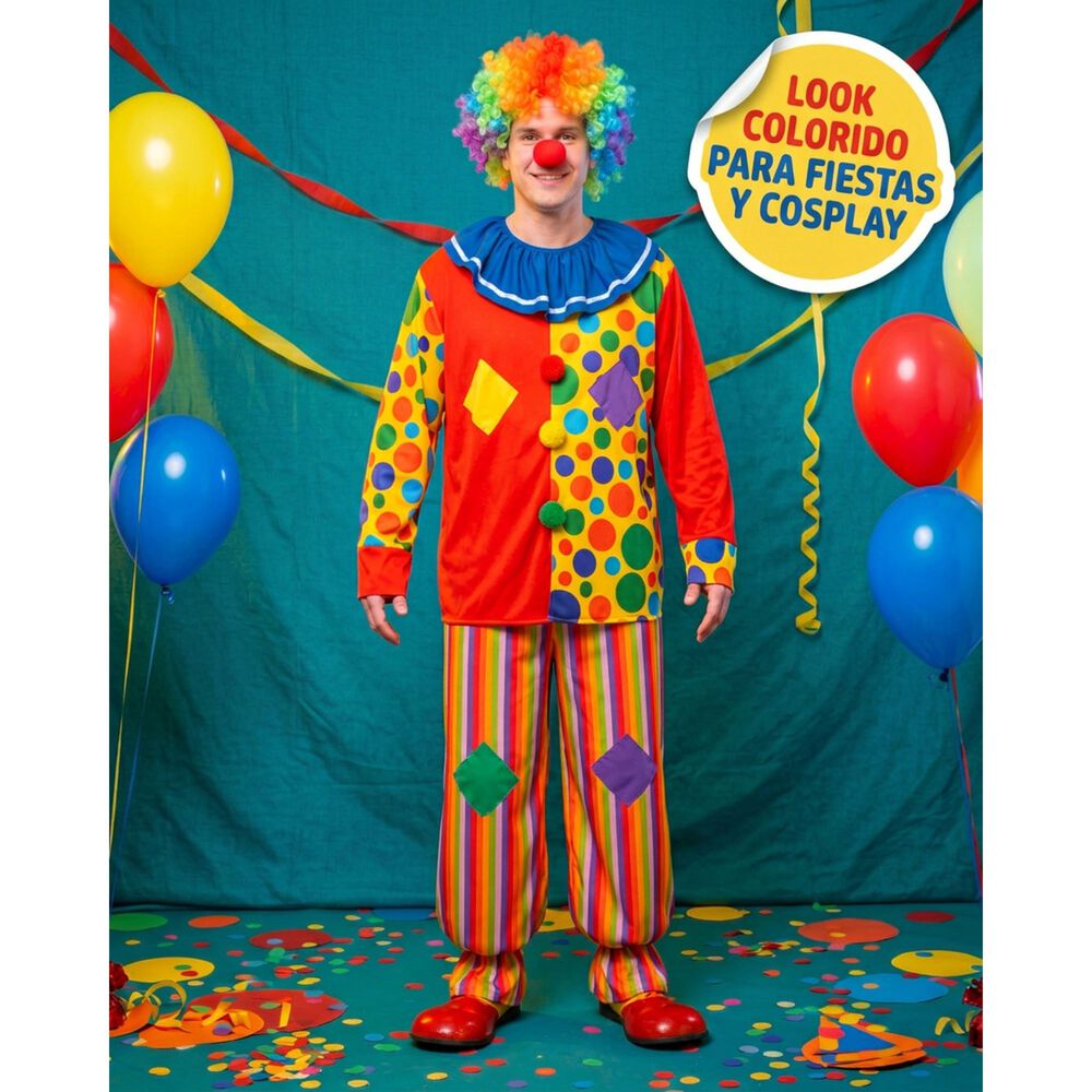 Disfraz Cosplay Payaso Bufon Adulto image number 9.0