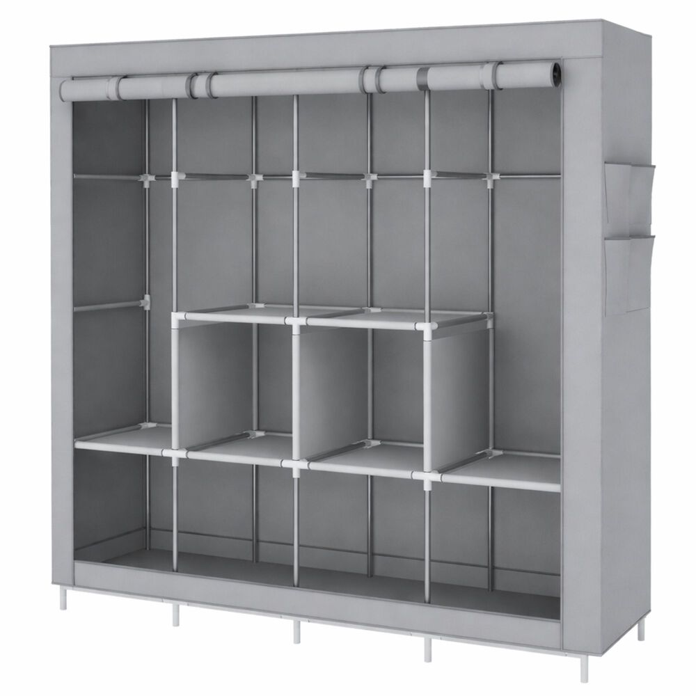 Armario Closet Ropero Armable Organizador Colgador Xl Gris image number 2.0