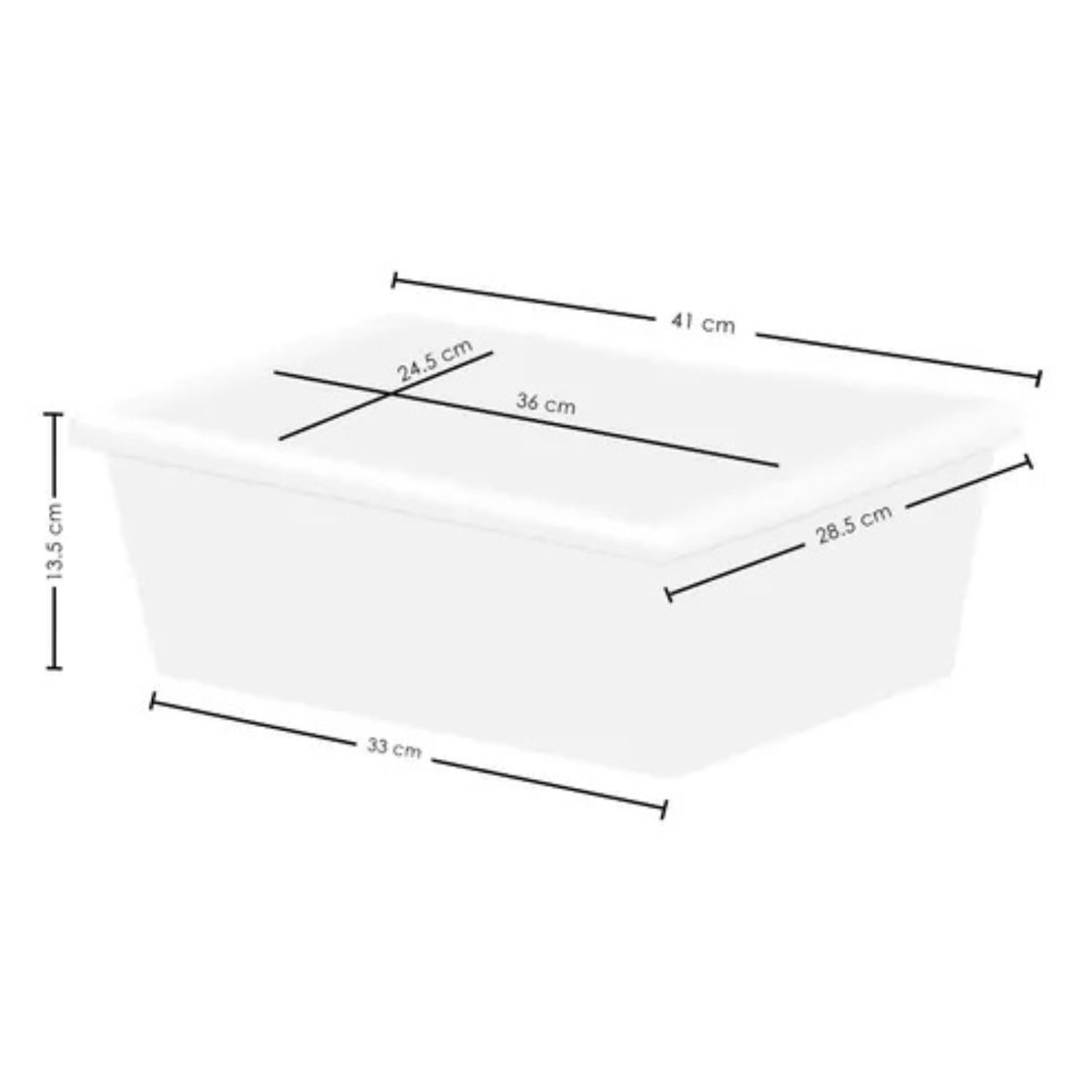 Caja Organizadora 15 Litros Sin Tapa Caja Multiuso 41x28cm image number 2.0