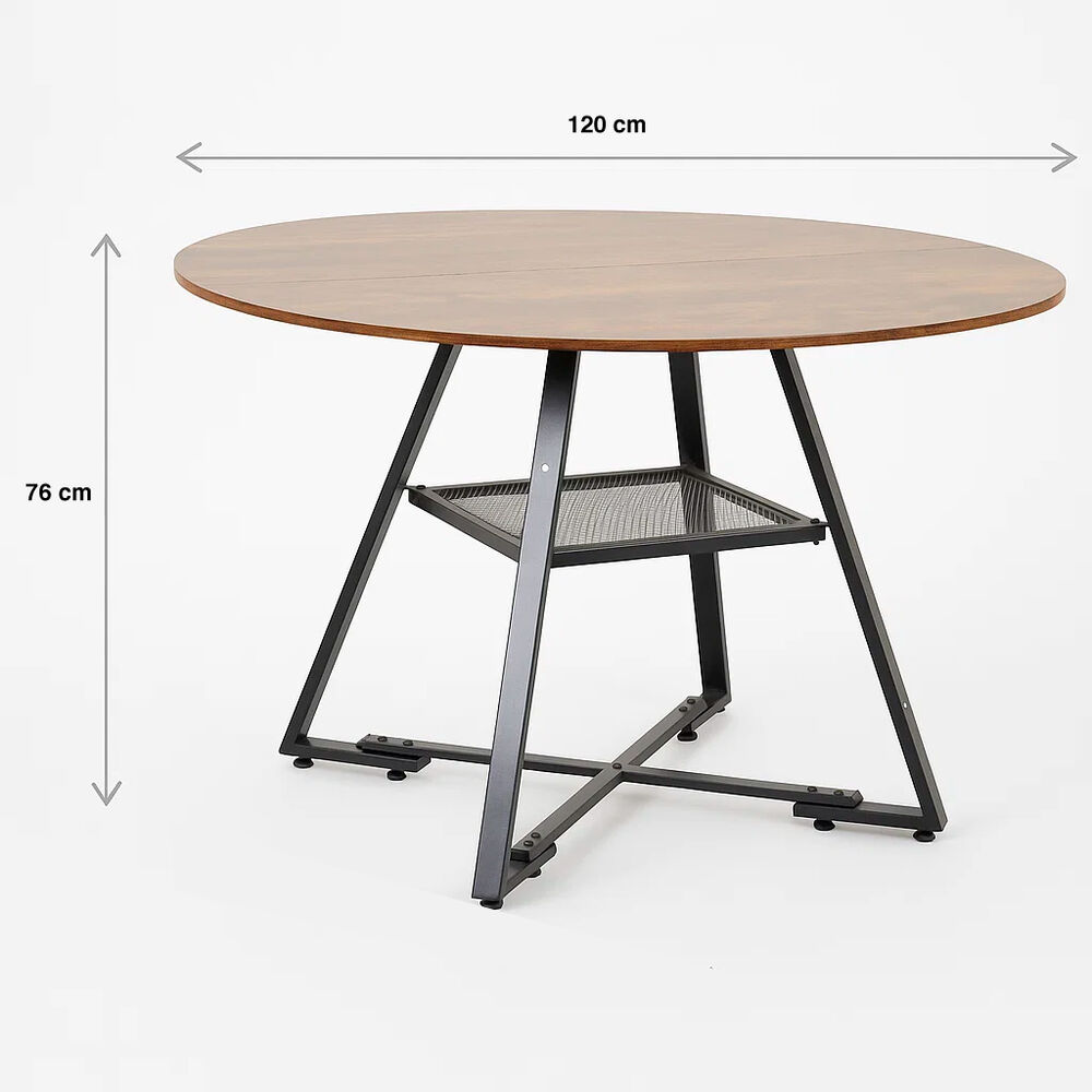 Mesa De Comedor Redonda Estilo Industrial Trn image number 3.0