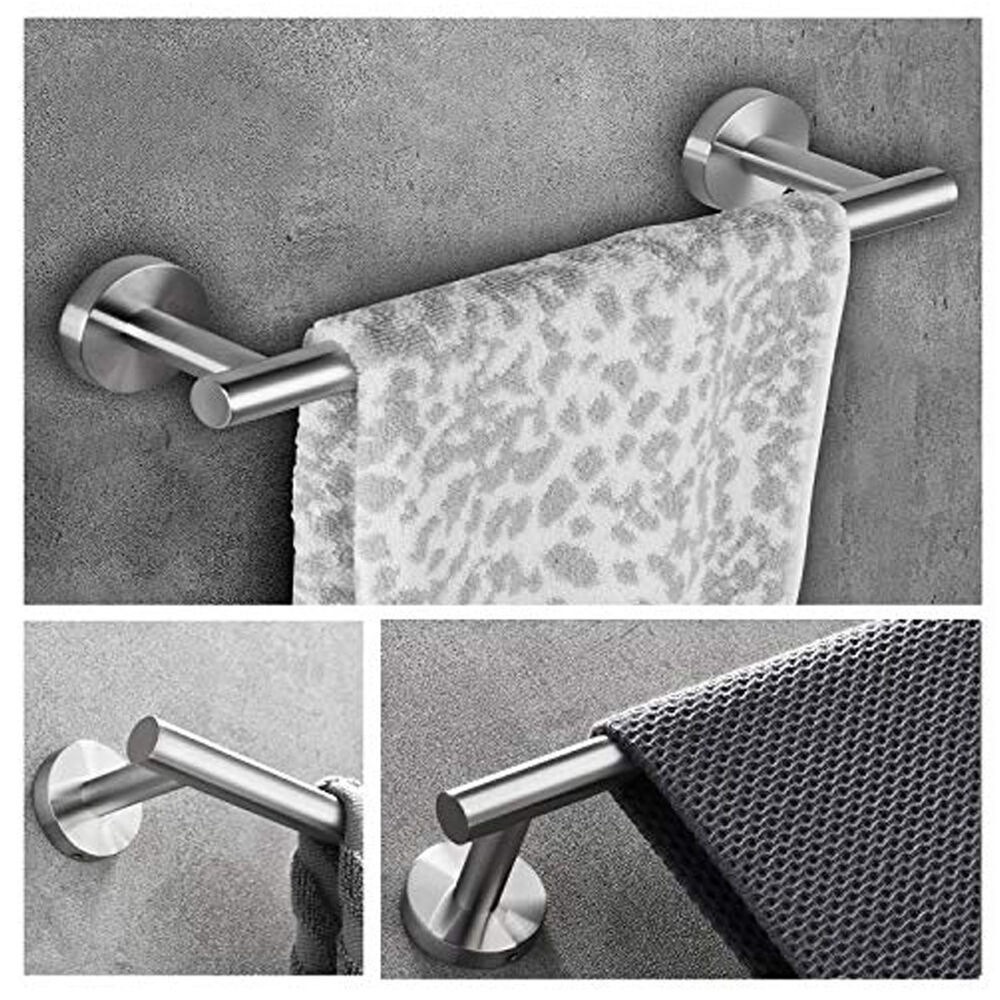 Set 5 Soportes Para Colgar Toallas De Baño Barra De Pared image number 3.0