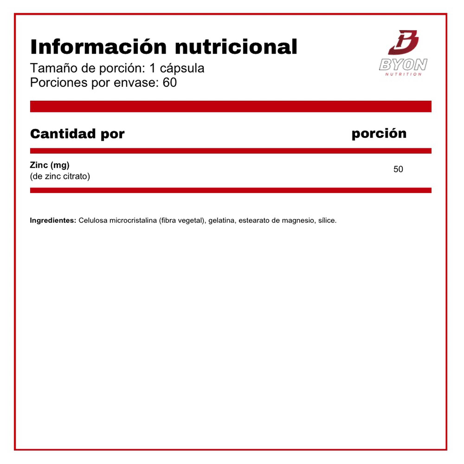 Zinc Citrato 50 Mg 60 C&aacute;psulas image number 1.0