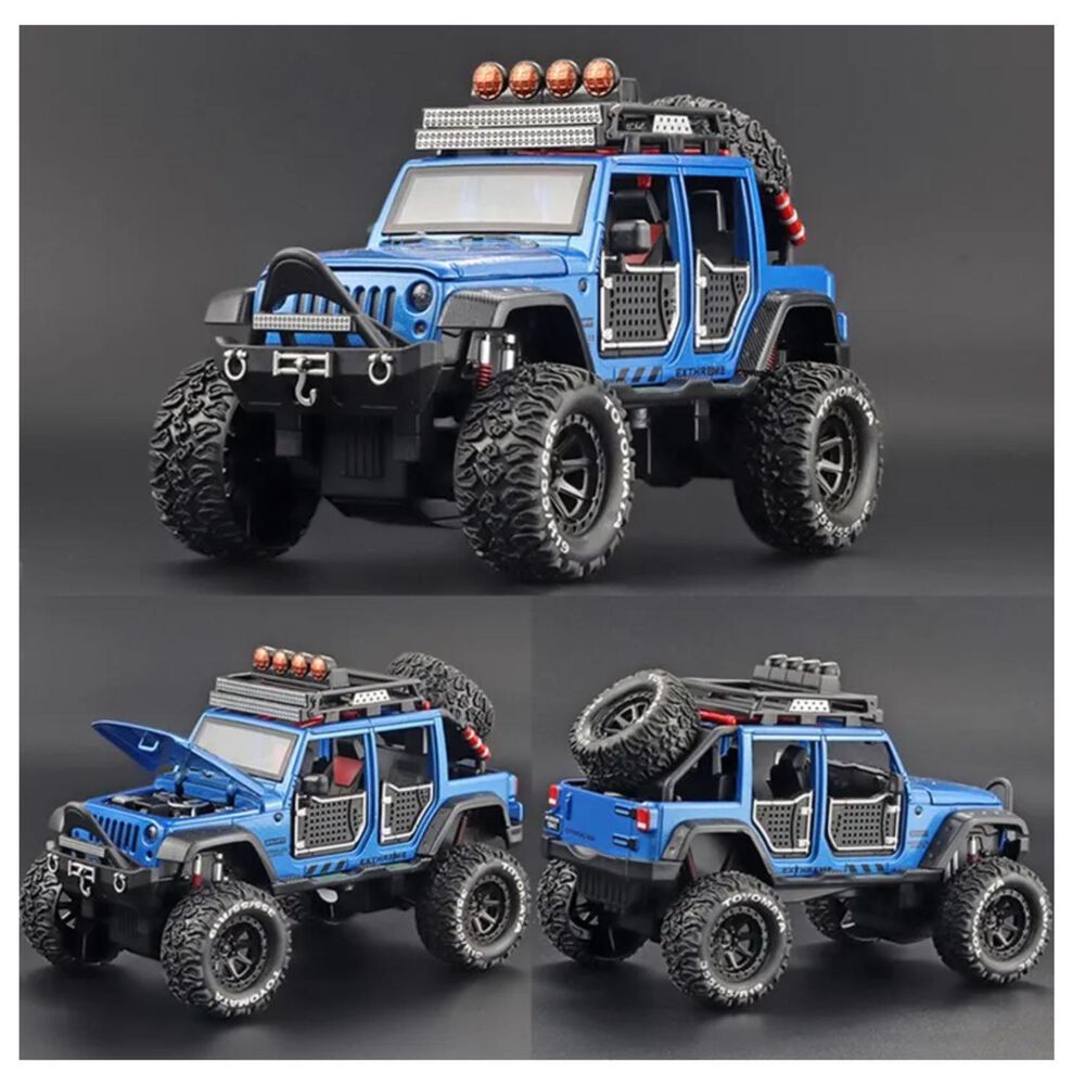 Juguete Auto Jeep Wrangler A Escala 1:24 Azul Infnatil image number 3.0