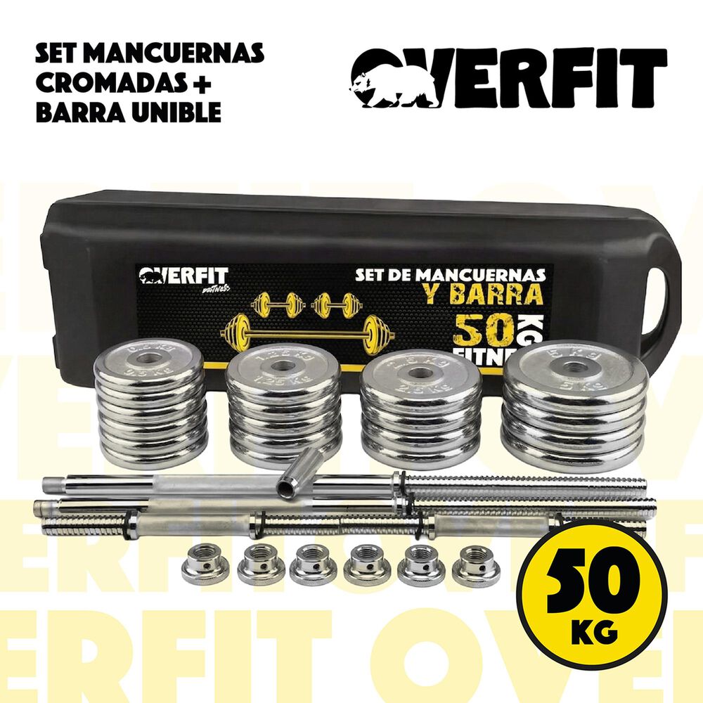 Set Mancuernas 50kg Fitness Pesas Peso Regulable image number 7.0