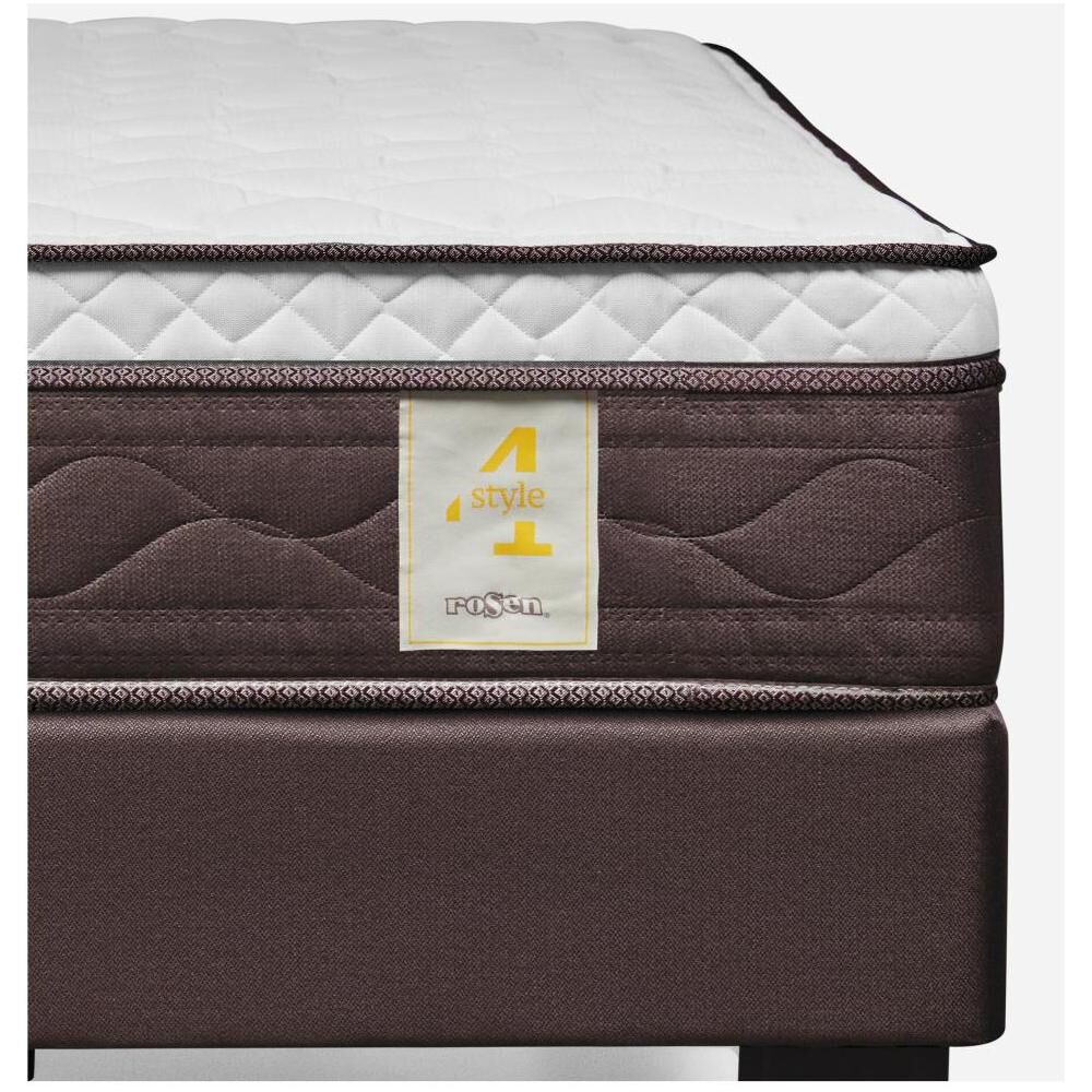 Cama Europea Rosen New Style 4 Plus / 2 Plazas / Base Normal + Respaldo Rachel image number 2.0
