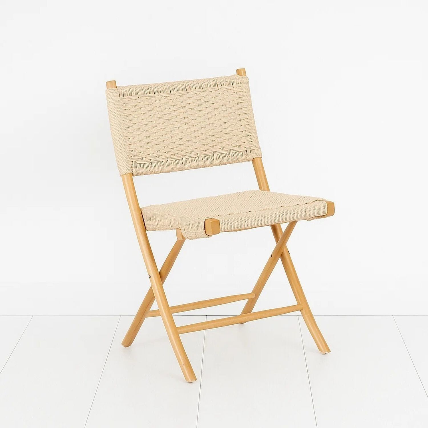 Silla Nido Plegable De Madera Rattan Natural image number 0.0
