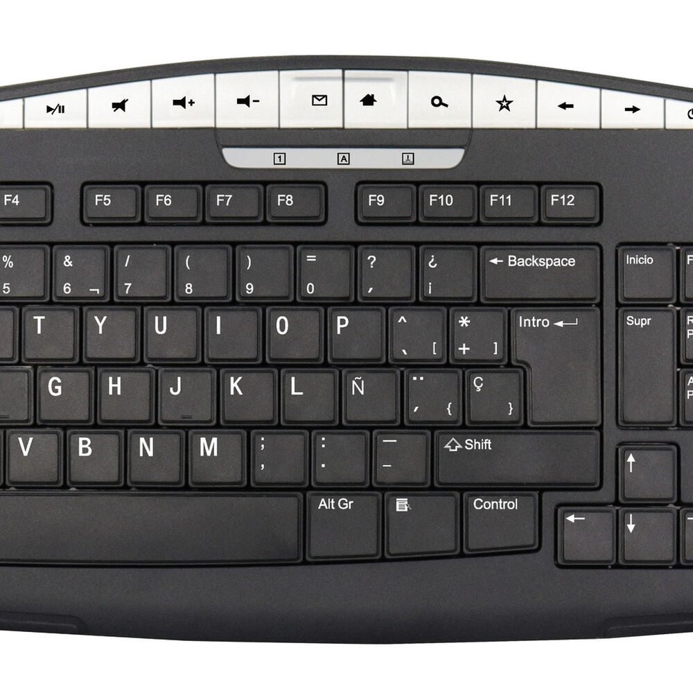 Teclado Multifuncional Maxell Kb-100 Conector Usb Negro image number 0.0