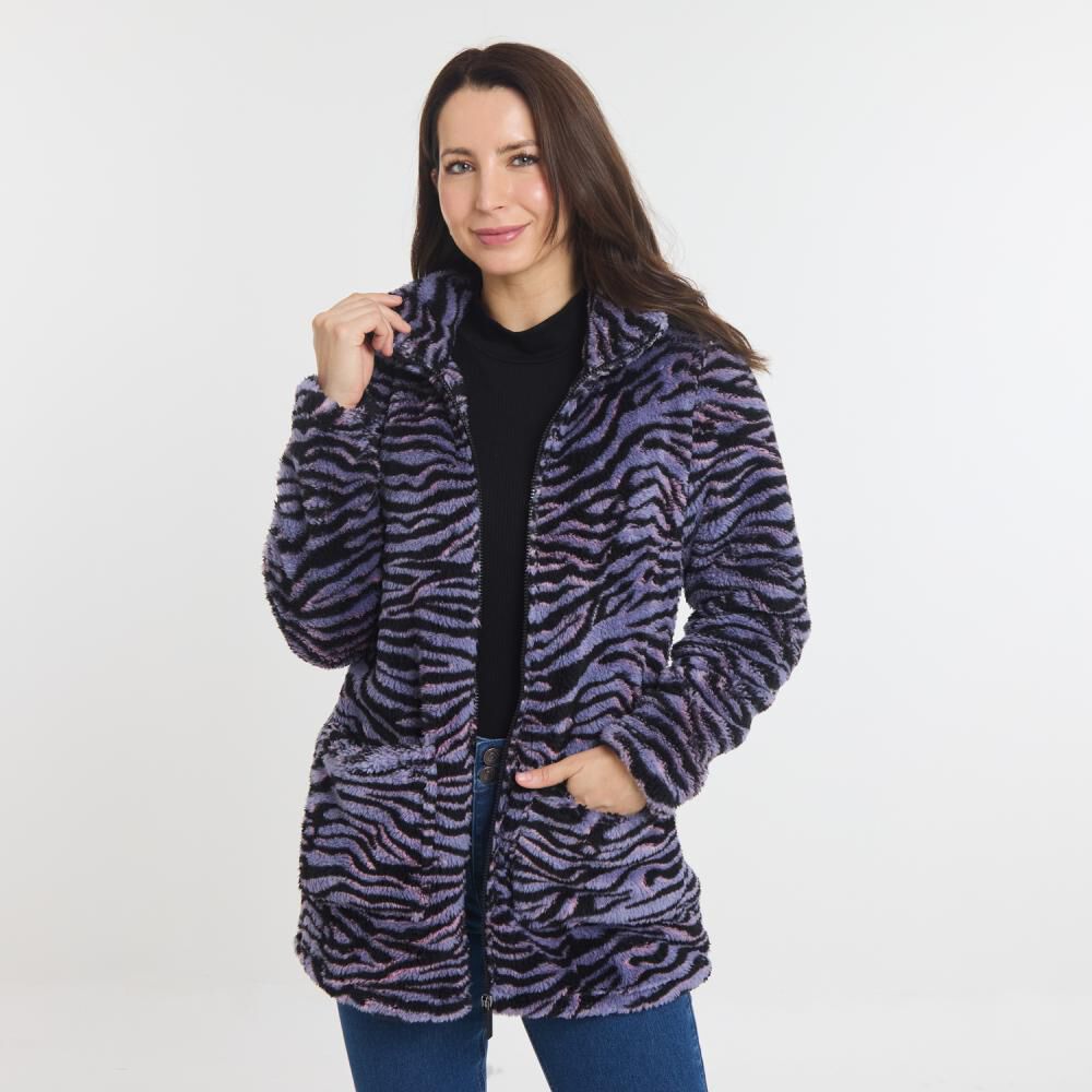 Polerón Full Print Polar Fleece Cuello Alto Mujer Geeps image number 0.0