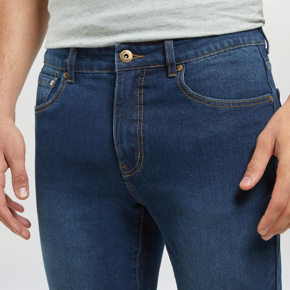 Jeans Regular Tiro Medio Slim Hombre Peroe image number 4.0