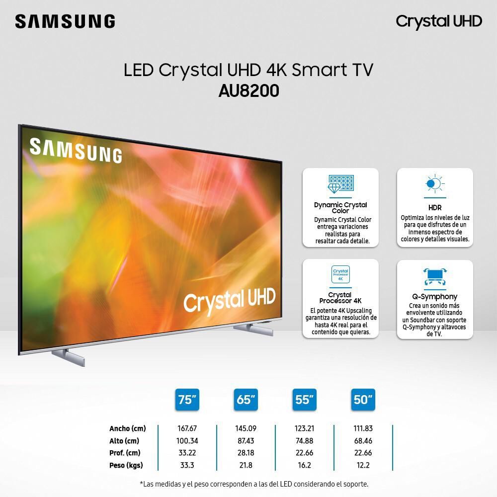 Led 75" Samsung AU8200 / Ultra HD 4K / Smart TV image number 6.0