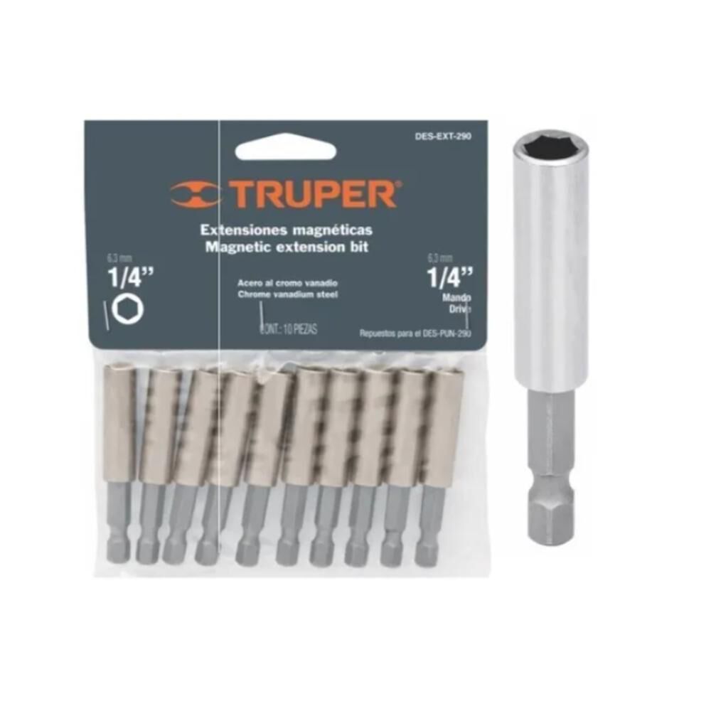 Adaptador Extencion Hexagonal Magnetico 1/4 Truper image number 2.0