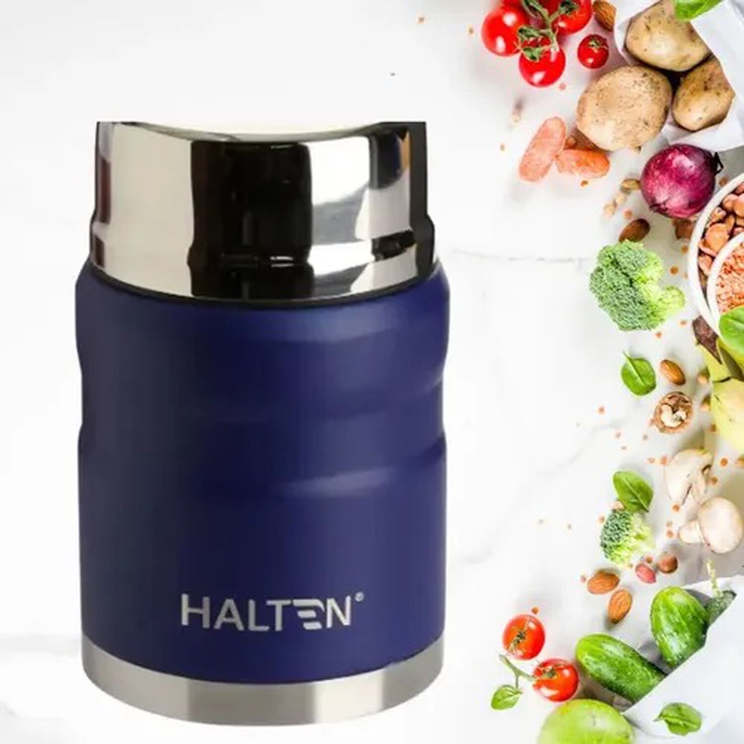Termo Comida Acero Inox 750 Ml Halten Azul image number 4.0