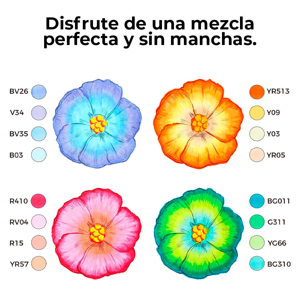 Ohuhu 24 Marcadores De Alcohol Pincel Supreme Y Biselada image number 8.0