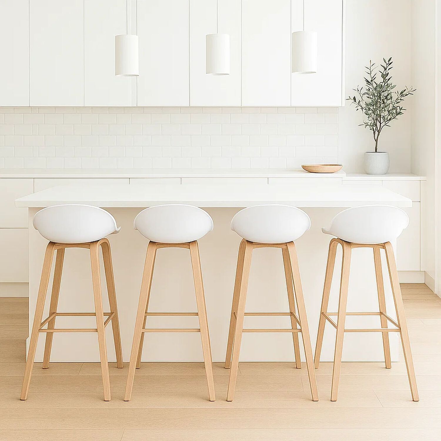 Pack De 4 Taburetes Nordic - Blanco image number 2.0