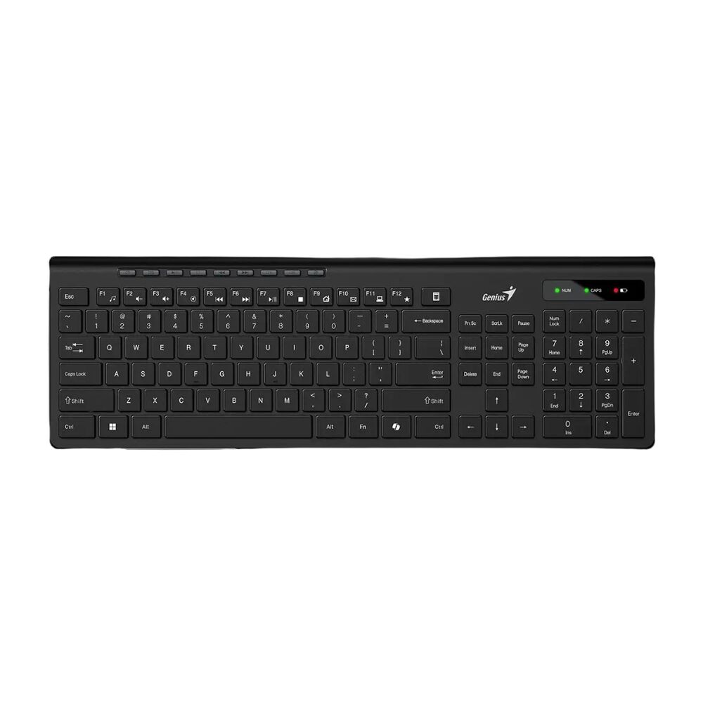 Genius Teclado Multimedia Inalámbrico Slimstar 7230 Ergonómico Español - Negro image number 0.0