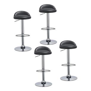 Pack 4 Sillas Bar Altura Regulable Con Respaldo 120 Kg