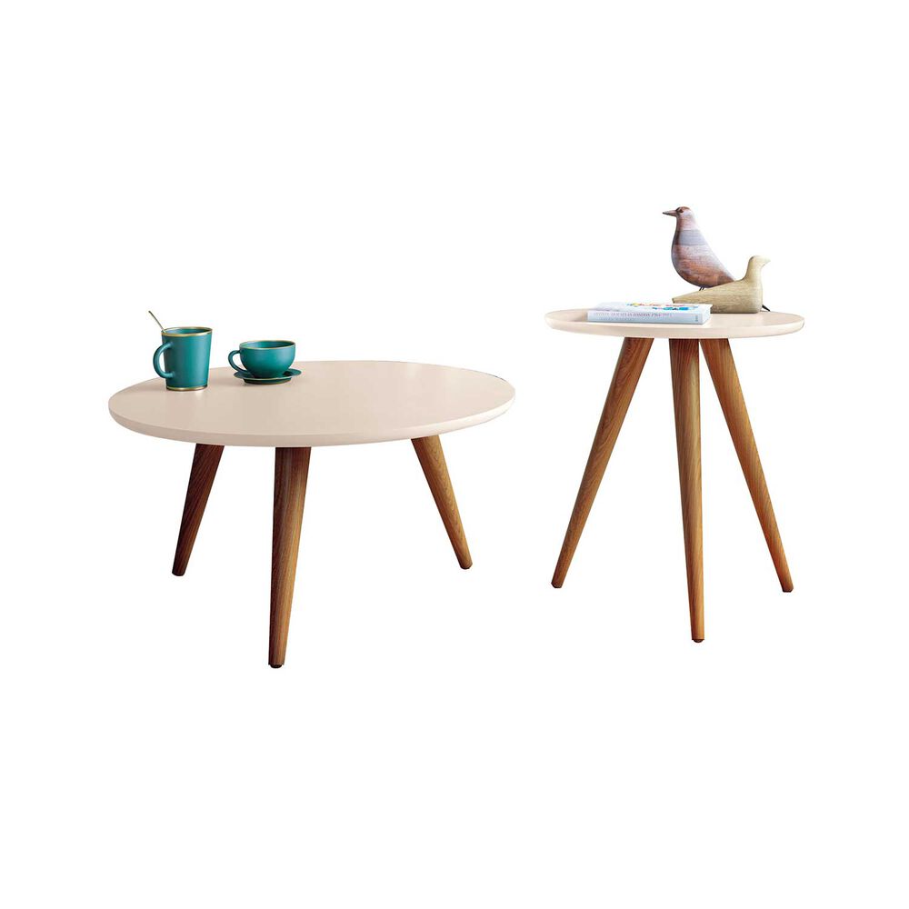 Set Mesa De Centro + Mesa Lateral Alba Off White image number 3.0