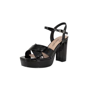 Sandalia De Vestir Lister Negro Charol Alquimia