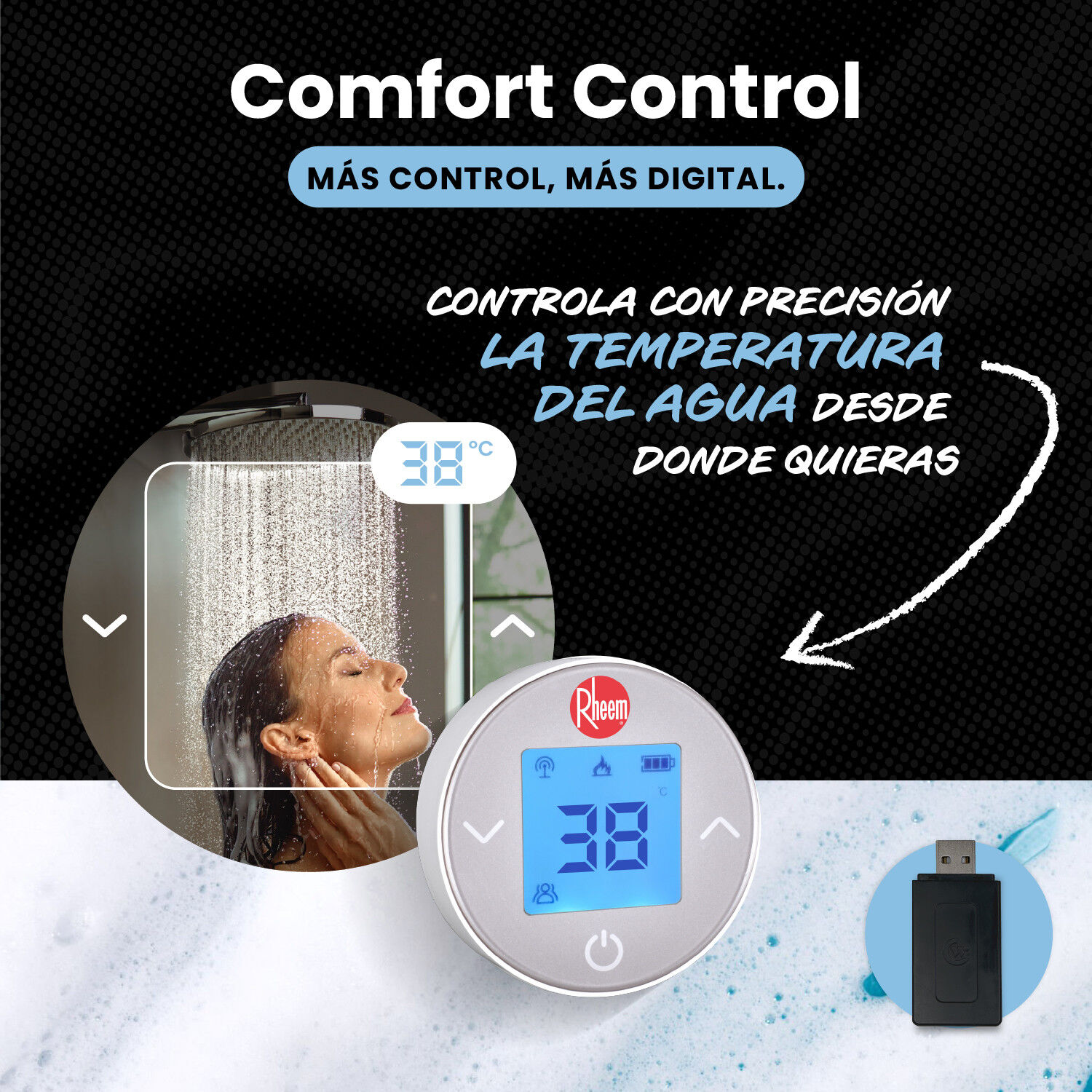 Calefont 18 L Gas Natural T Forzado + Control Digital Rheem image number 4.0