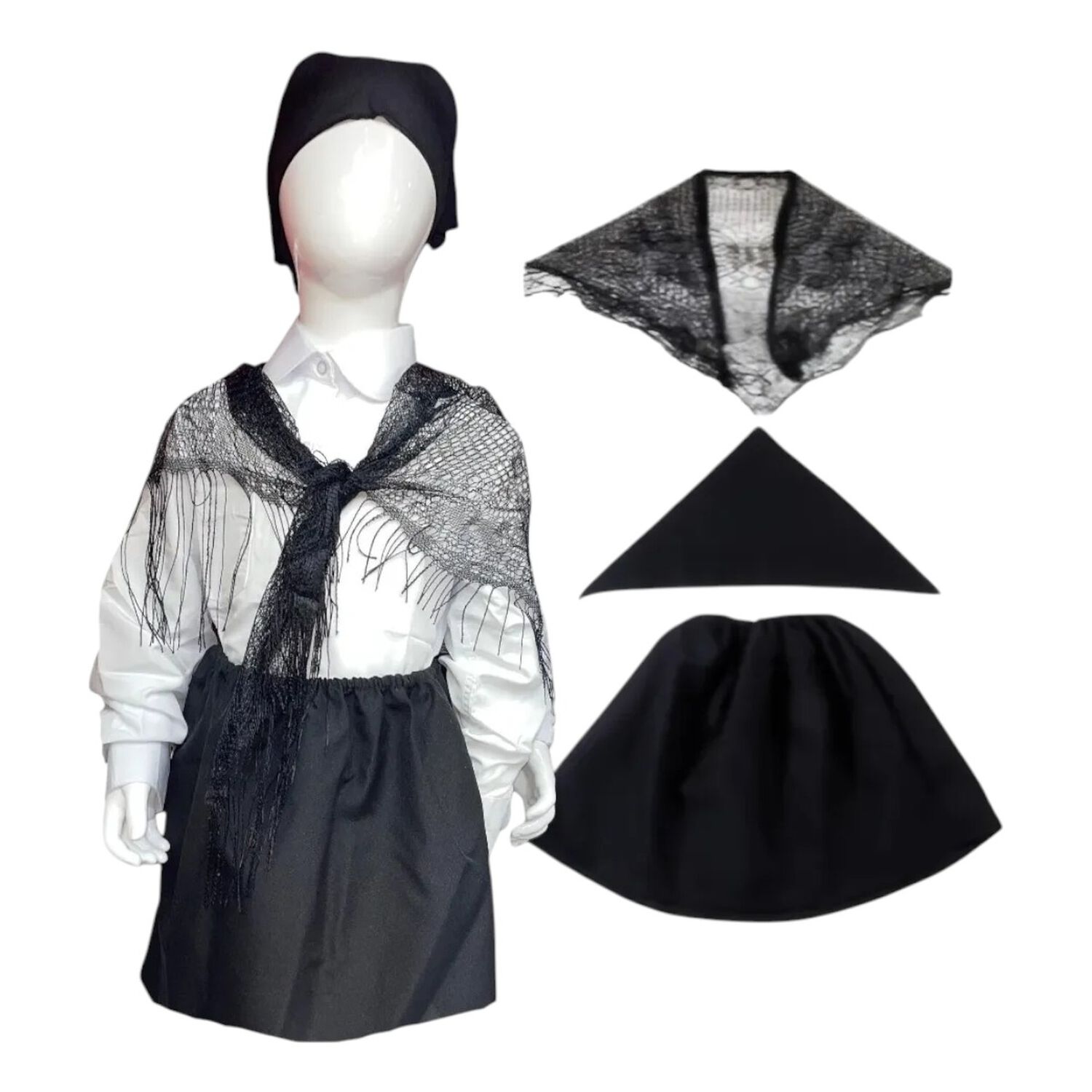 Traje T&iacute;pico Chilote Infantil Para Ni&ntilde;as Chile image number 0.0