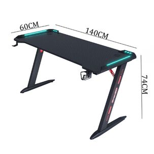 Escritorio Gamer Profesional 140x60x74cm Mesa Con Luces Rgb Escritorio Gamer Profesional 140x60x74cm Mesa Con Luces Rgb