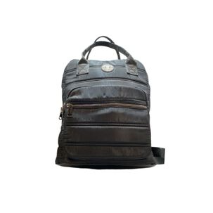 Mochila Casual Acolchada Doble Bolsillo Frontal