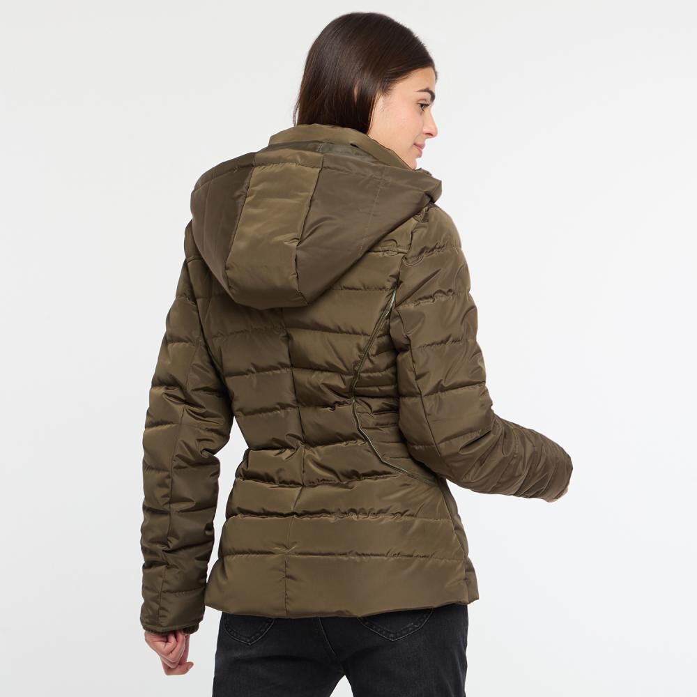 Parka Aplicación En Bolsillo Cuello Alto Con Capucha Mujer Rolly Go image number 3.0