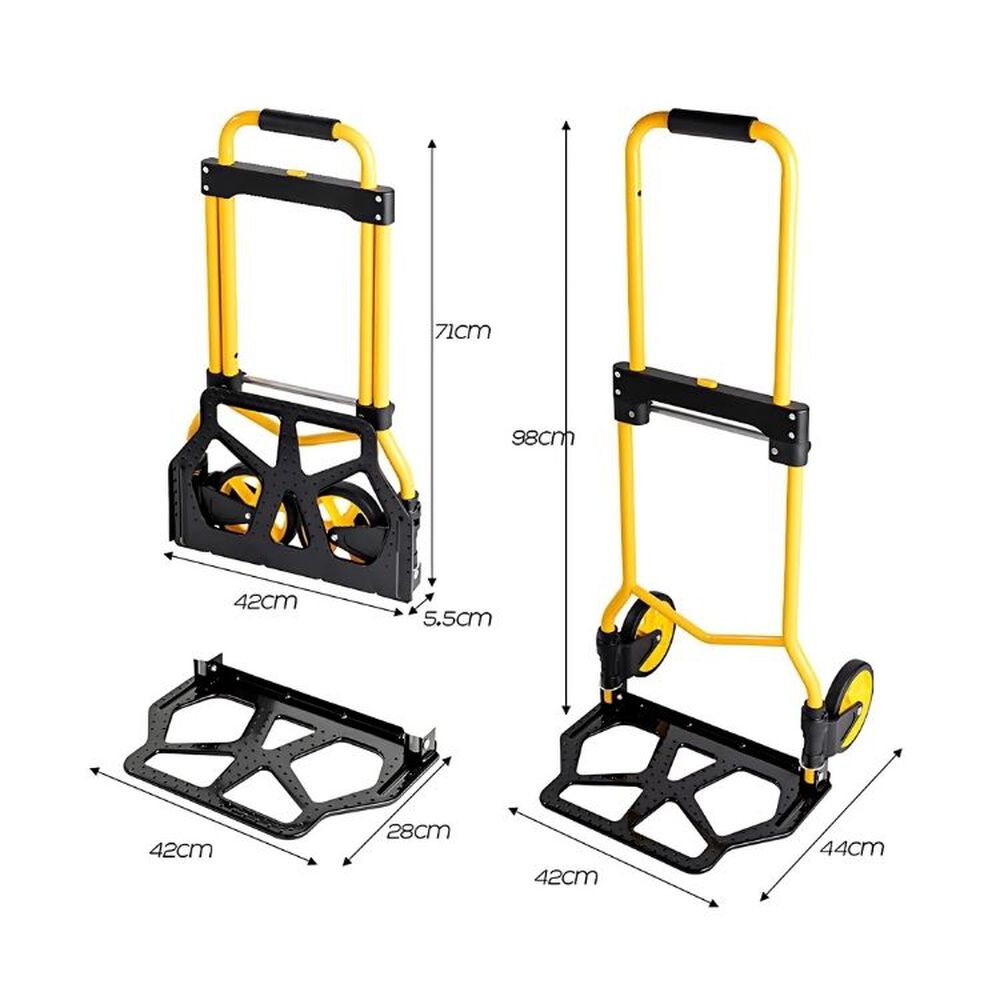 Carretilla De Carga Yegua Plegable Extensible Soporte 80 Kg image number 2.0