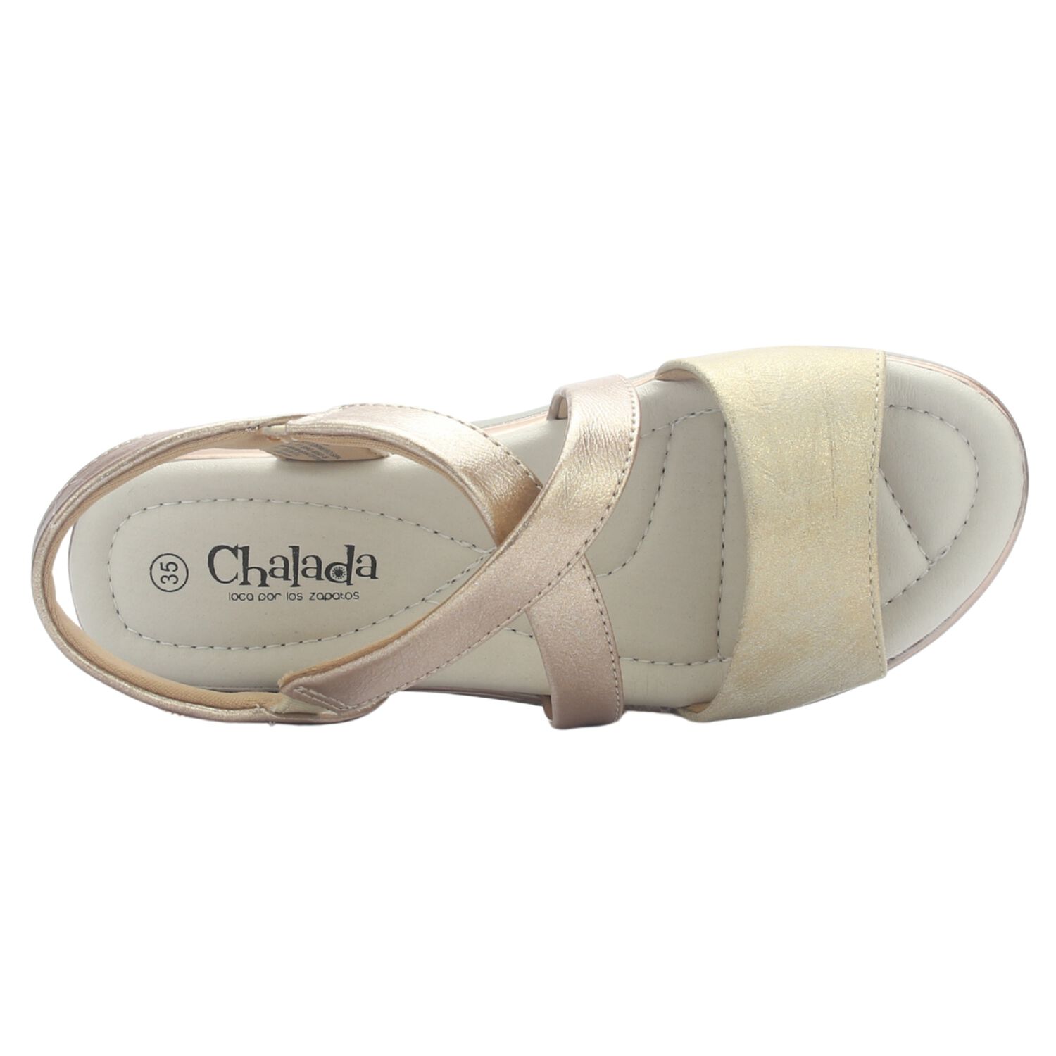 Sandalia Mujer Chalada Floro-6 Dorado Casual image number 4.0