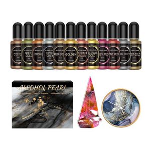 Juego De Tintas De Alcohol Metalizado De 12 Colores