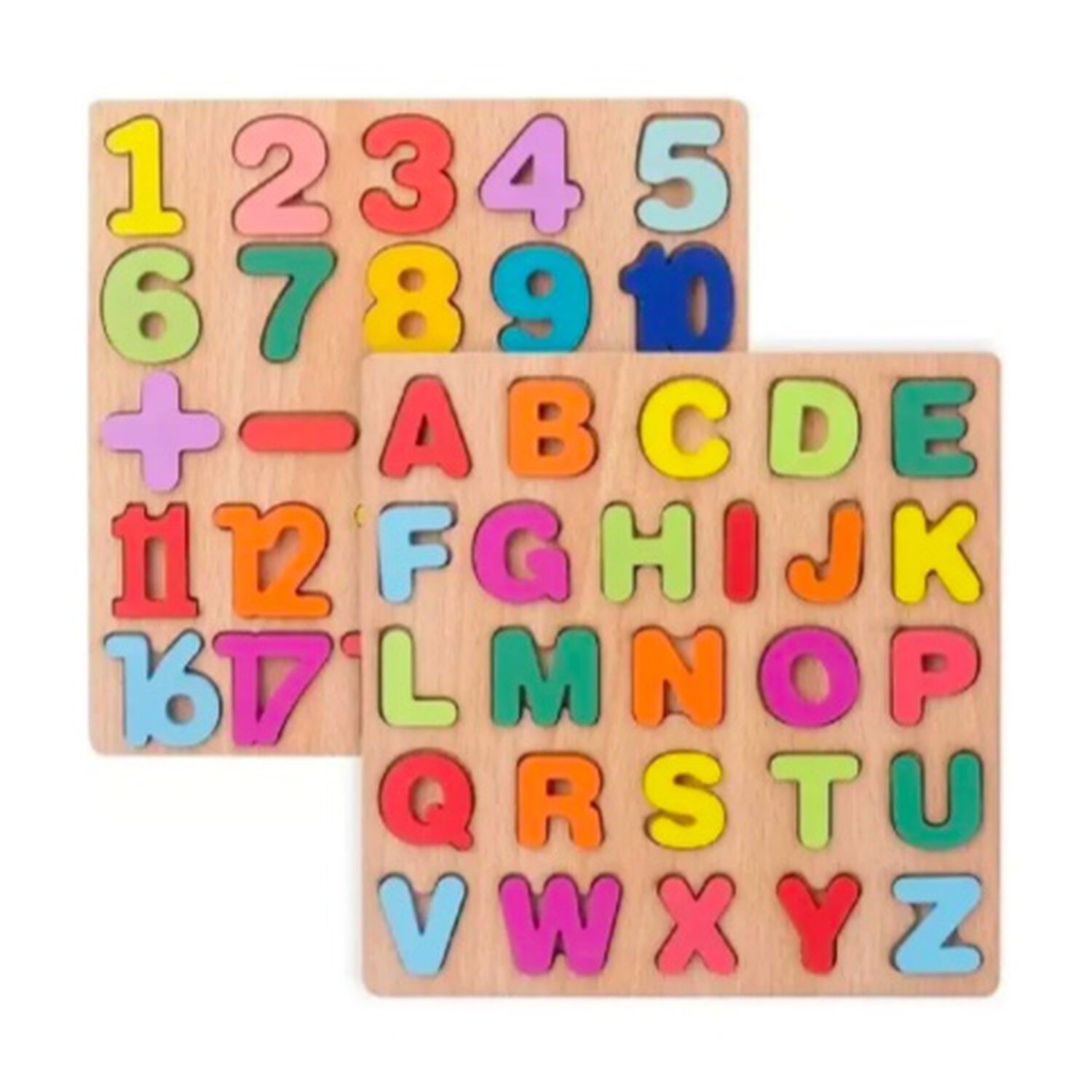 Pack Letras Y N&uacute;meros Madera Montessori image number 0.0