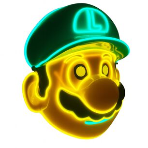 M&aacute;scara Accesorio Cosplay Luigi Led Para Fiesta Super Mario