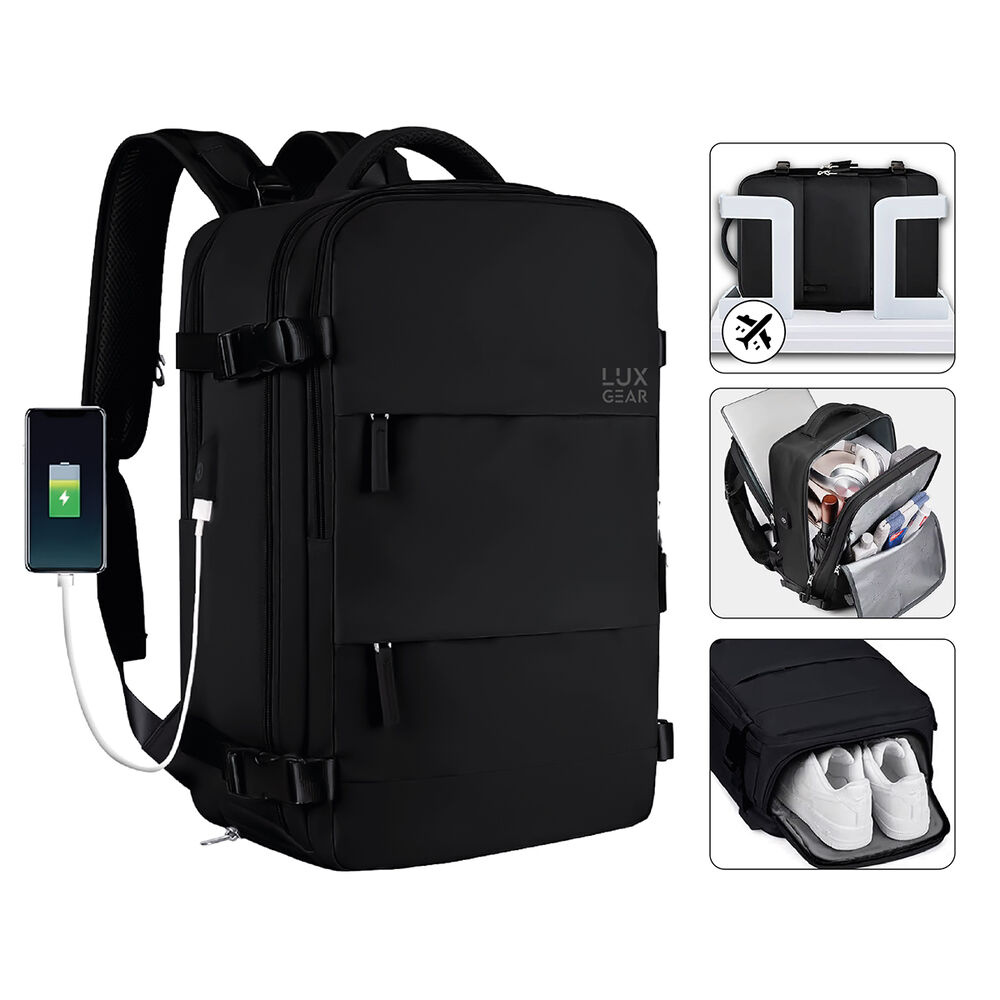 Mochila De Viaje Luxgear Nomadlife Impermeable Cabina - Negro image number 0.0