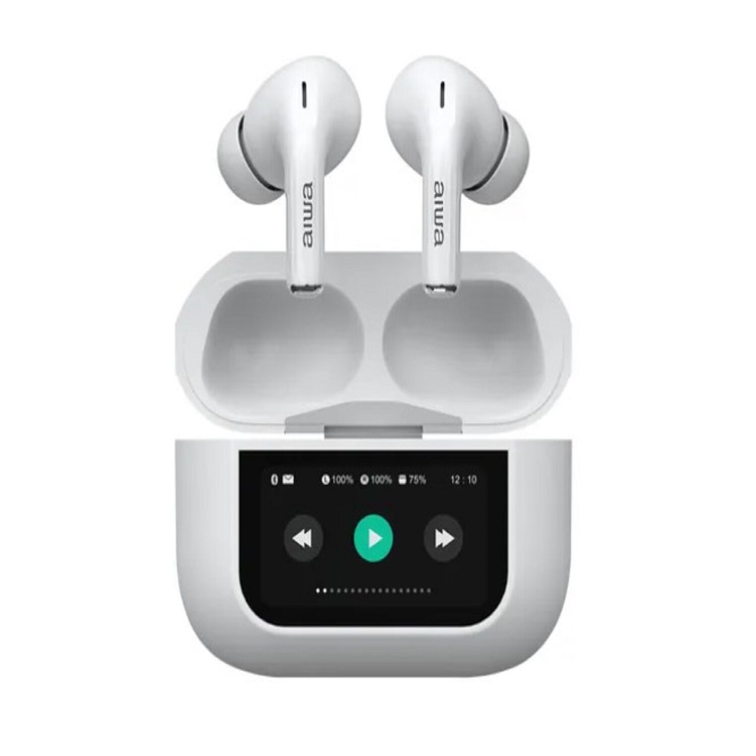 Aud&iacute;fonos Bluetooth Aiwa In Ear Dise&ntilde;o Con Pantalla T&aacute;ctil image number 0.0