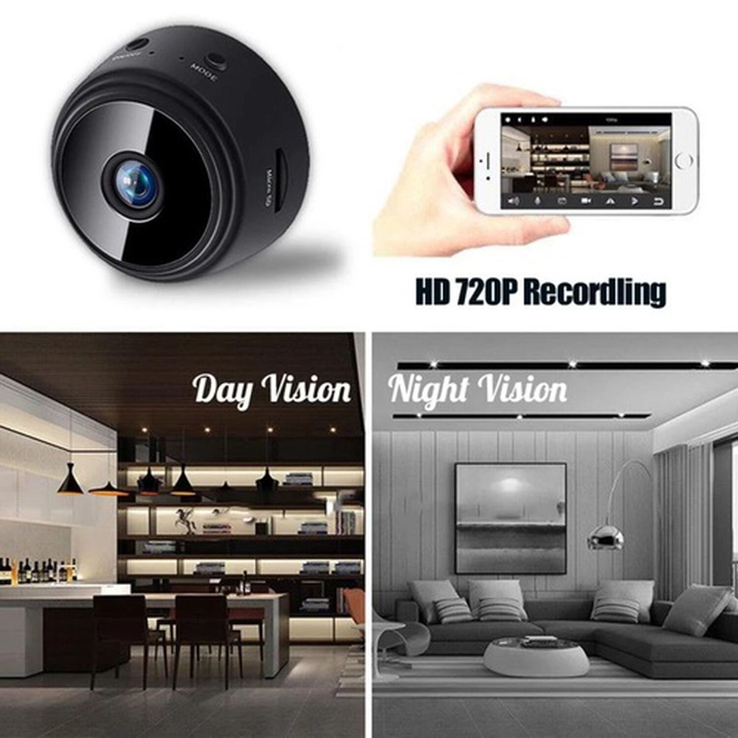 Camara Videovigilancia Inalambrica Peque&ntilde;a Diminuta 1080p Wifi image number 4.0