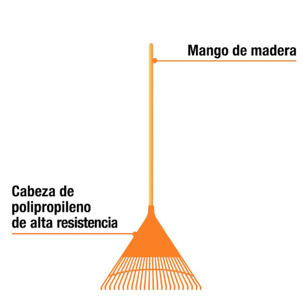 Rastrillo Barrehojas C/mango 22 Dientes Truper Profesional image number 1.0