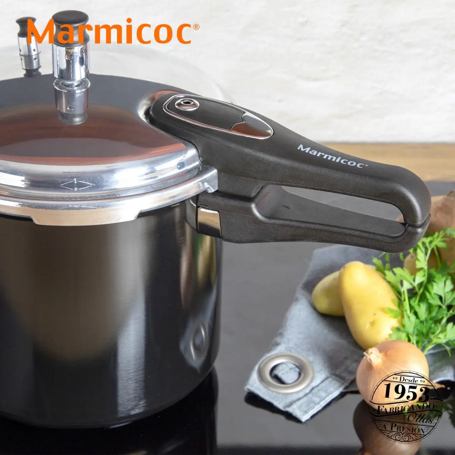 Olla A Presion 6 Litros Modelo Fast Marca Marmicoc Color Negro image number 4.0