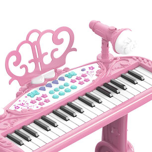 Piano Juguete Teclado Infantil Con Micr&oacute;fono Y Taburete