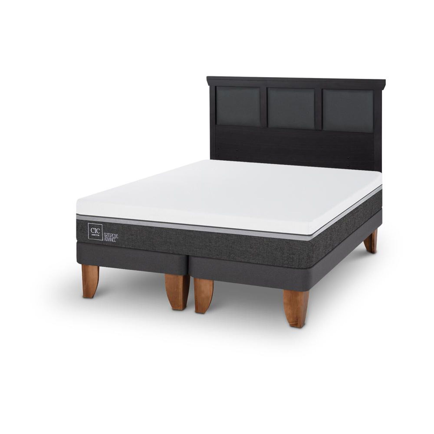 Cama Europea Cic Ortopedic Advance / 2 Plazas / Base Dividida + Respaldo image number 4.0