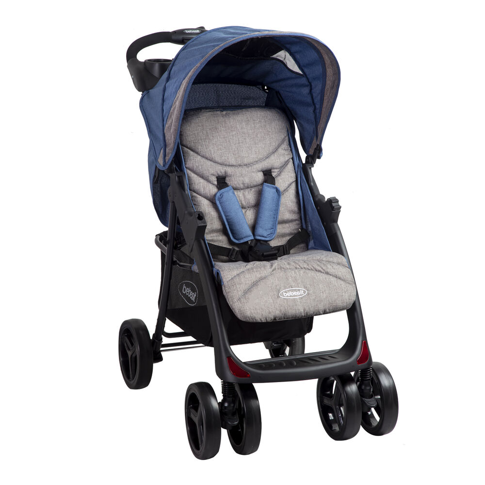 Coche Travel System Lisboa Gris Azul image number 1.0