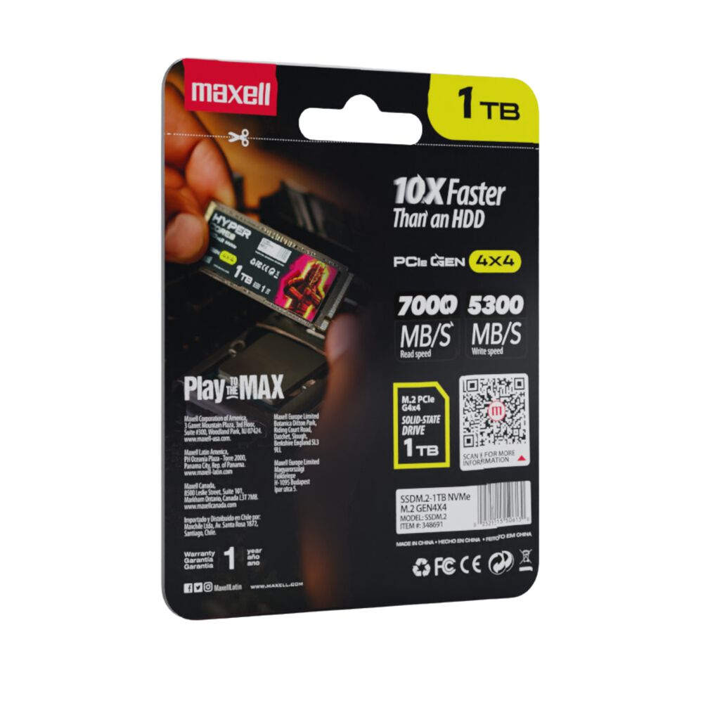 Disco Ssd 1tb M.2 Nvme Pcie Gen 4x4 Maxell Hasta 7000mb/s image number 3.0