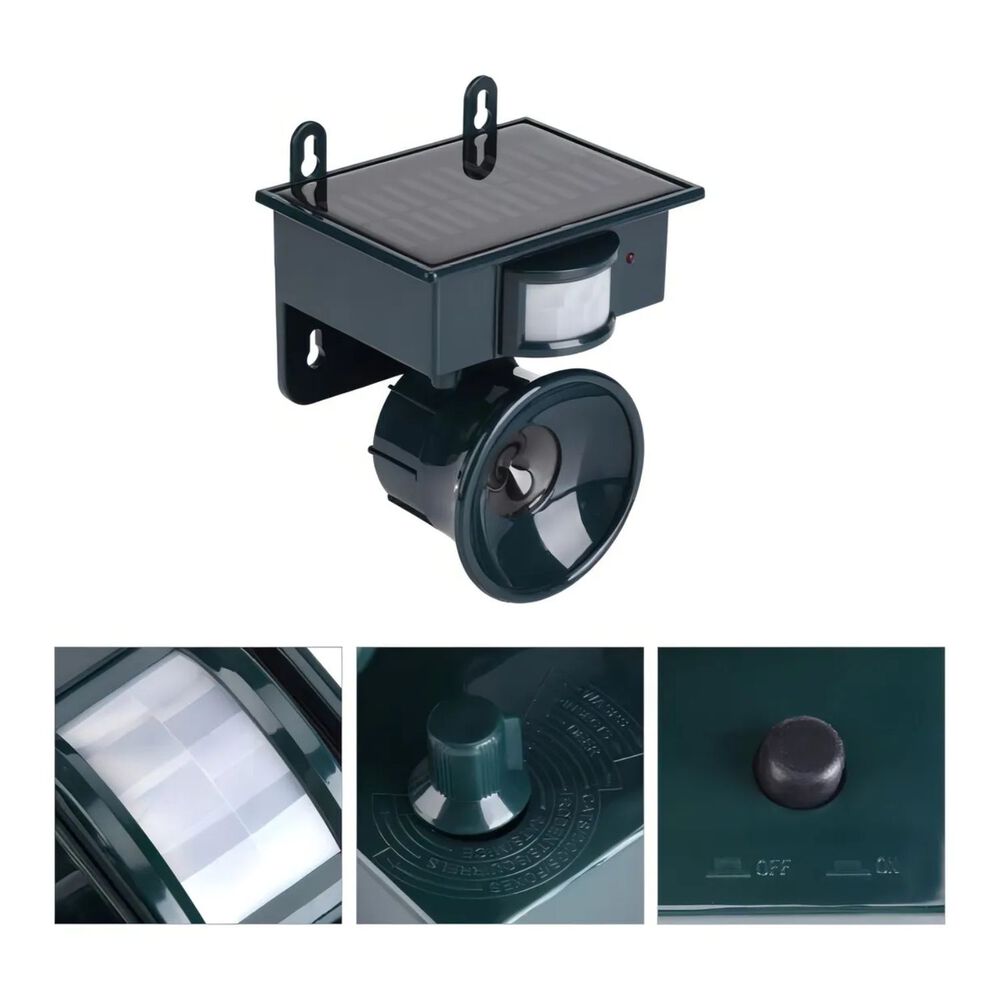 Ahuyentador Ultrasonido Repelente Solar Gatos/perros/aves image number 1.0