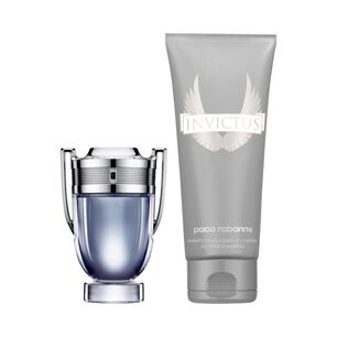 Set De Perfumería Hombre Invictus Paco Rabanne / 50 Ml / Eau De Toilette + All Over Shampoo 100 Ml