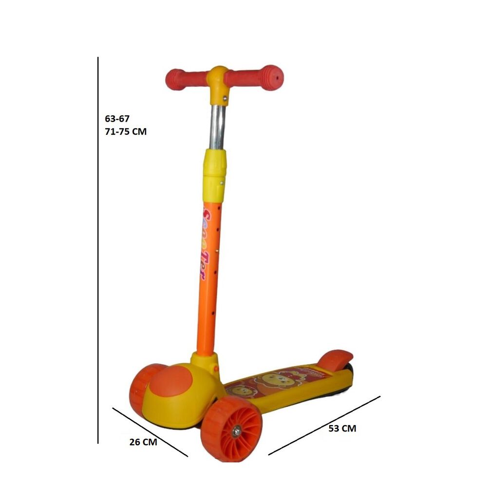 Scooter Monopatín Niños Naranjo image number 2.0