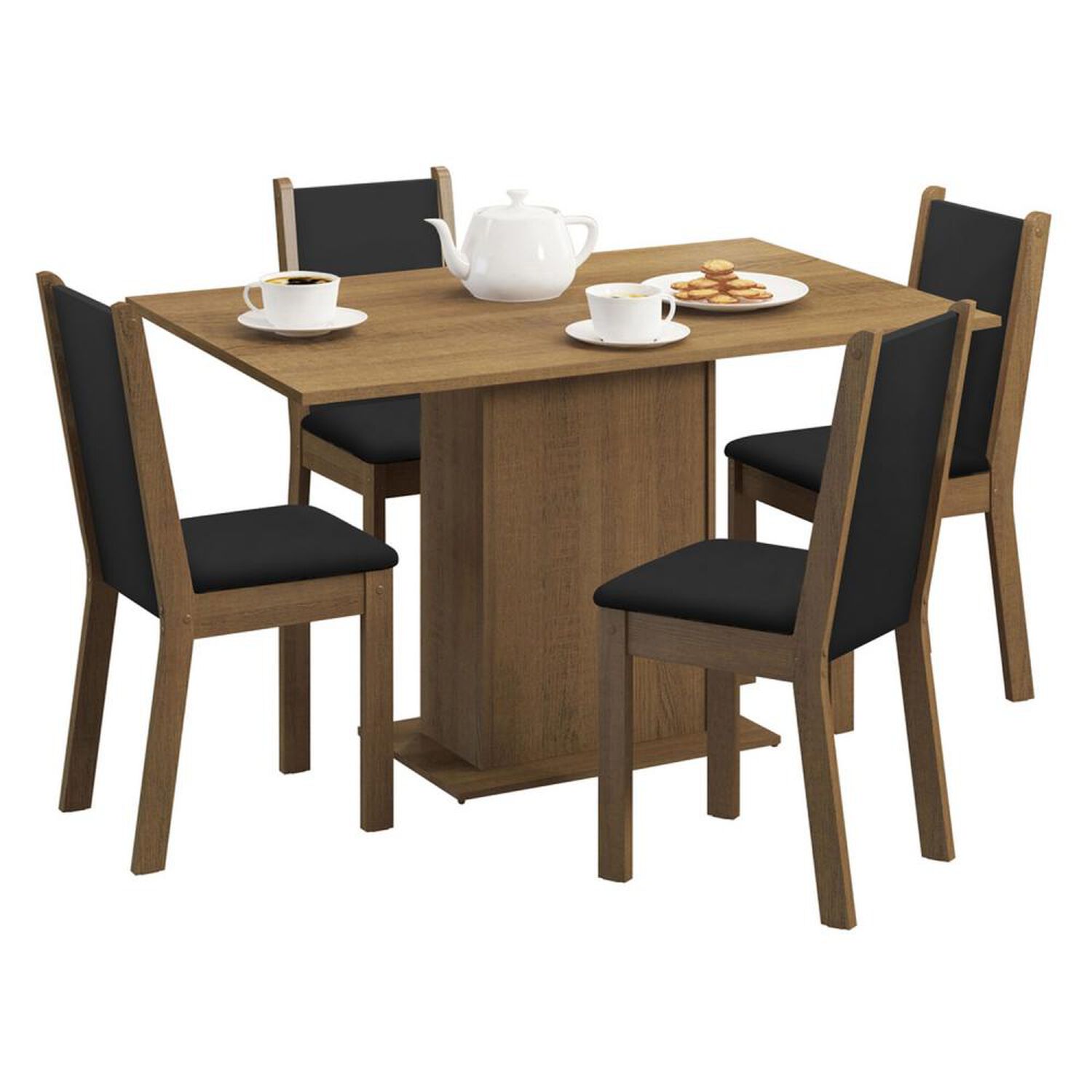 Juego De Comedor Vekkahome Celine / 4 Sillas image number 0.0
