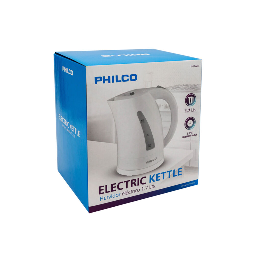 Hervidor Eléctrico 1.7lts Philco 2200w Color Blanco - Ps image number 2.0