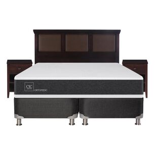 Box Spring Cic Ortopedic / King / Base Dividida + Set De Maderas