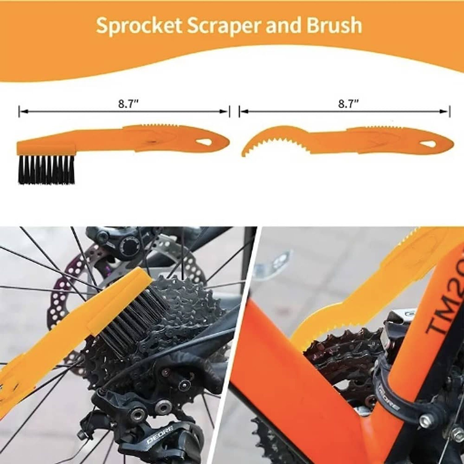 Limpieza Bicicleta Kit 10 Piezas Cepillo Polvo Limpia Cadena image number 2.0