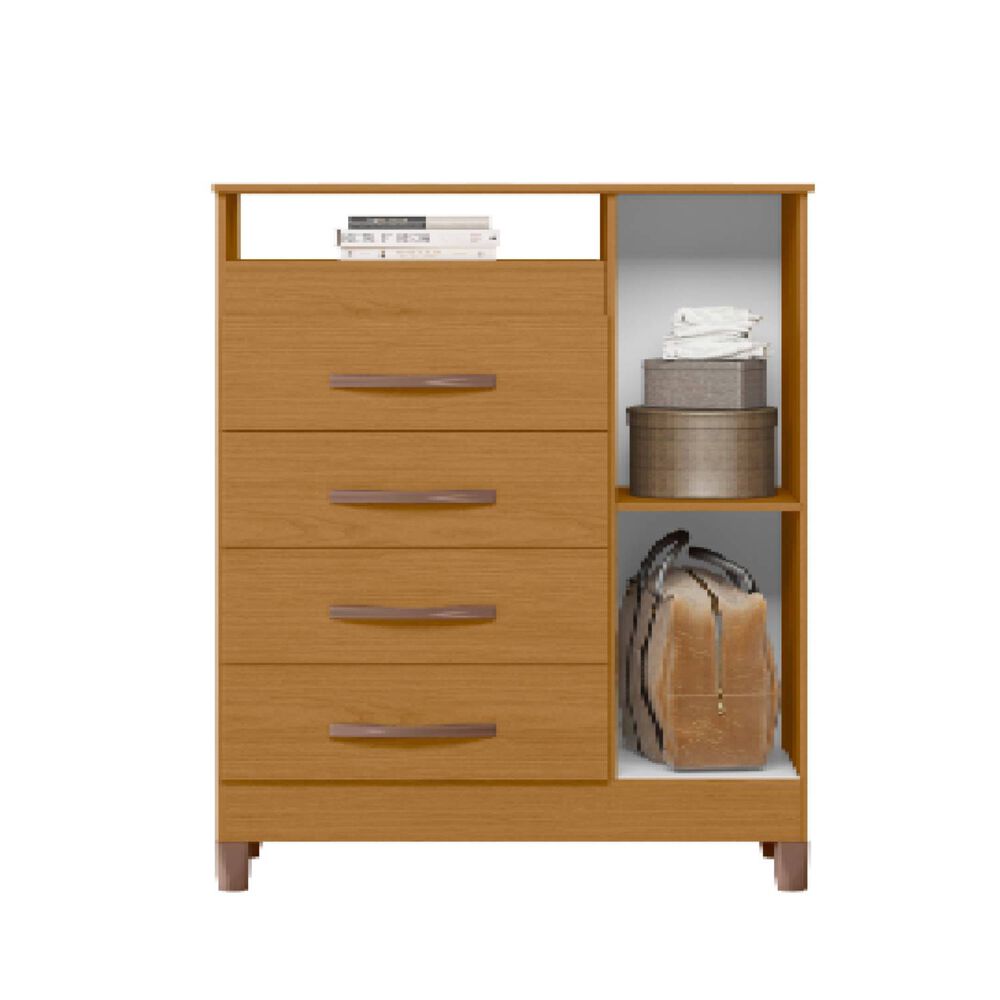 Comoda 4 Cajones 1 Puerta Turqueza Cinamomo image number 1.0